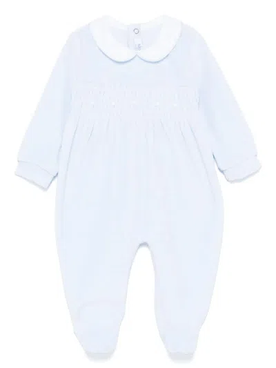 Siola Babies' Floral-embroidered Pyjamas In Blue