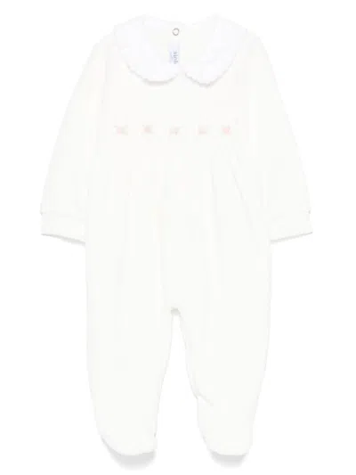 Siola Babies' Floral-embroidered Pyjamas In White