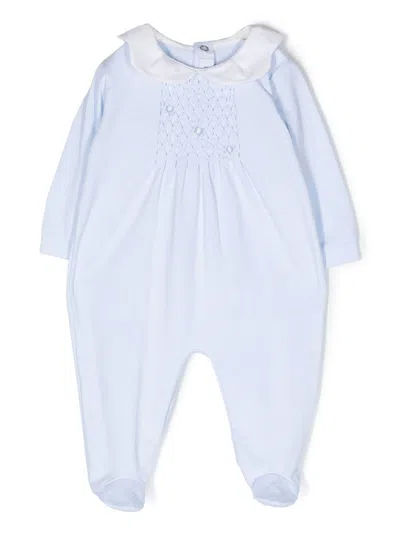 Siola Babies' Floral-embroidery Body In 蓝色