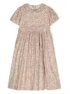 Siola Floral-jacquard Belted Cotton Dress In Pink