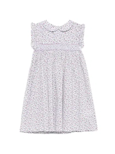 Siola Kids' Floral-pattern Dress In Purple