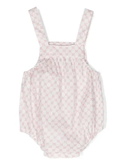 Siola Babies' Floral-print Cotton Overall In Silver