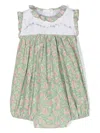Siola Floral-print Cotton Playsuit In Green
