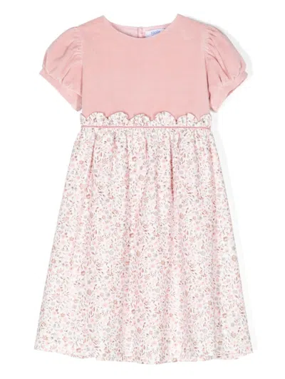 Siola Kids' Floral-print Dress In Pink