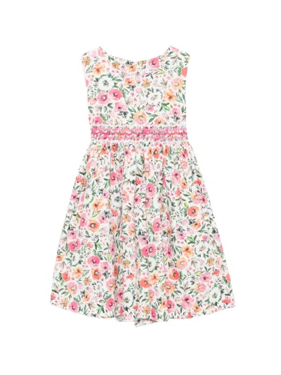 Siola Kids' Floral-print Dress In White
