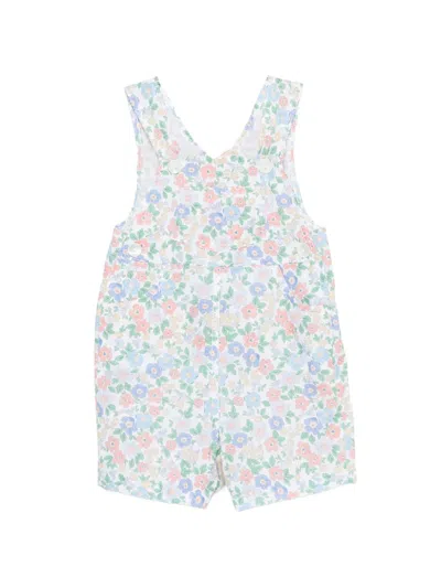 Siola Babies' Floral-print Dungarees In Blue