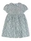 Siola Floral-print Smocked Dress Set In Green