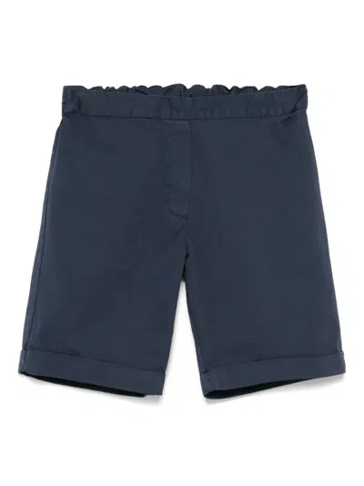 Siola Kids' Gabardine-weave Shorts In Blue
