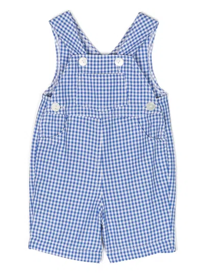 Siola Babies' Gingham Poplin Overall In Blue