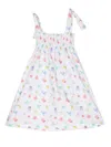Siola Graphic Print Pleated Dress In White