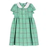 Siola Green Checked Dress In Verde