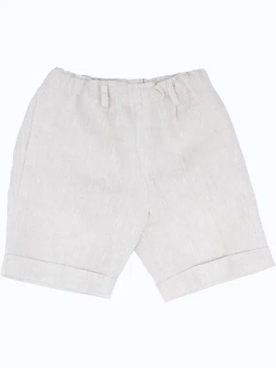 Siola Babies' Linen Bermuda In Beige