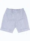 Siola Linen Bermuda In Grigio