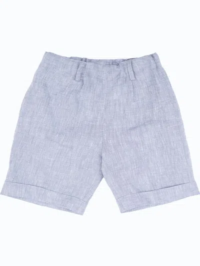 Siola Babies' Linen Bermuda In Grigio