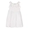 Siola Vestito In Lino Con Fiocchi In Bianco