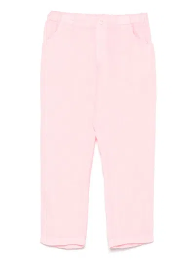 Siola Kids' Linen Trousers In Pink
