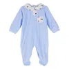 Siola Onesie With Doggies Print In Cielo