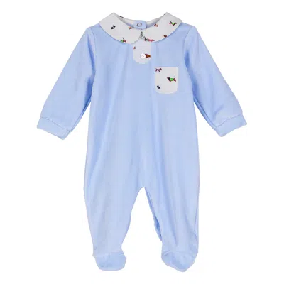 Siola Babies' Onesie With Doggies Print In Cielo
