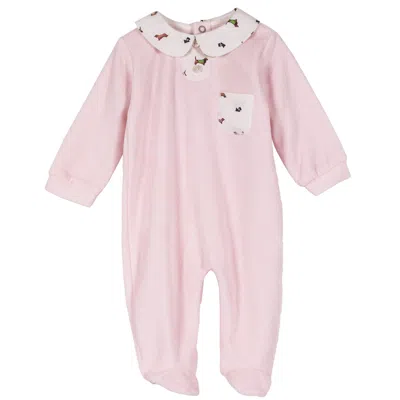 Siola Babies' Onesie With Doggies Print In Rosa