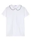 Siola Peter Pan-collar Buttoned Top In Black