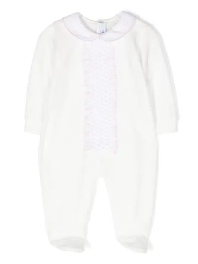 Siola Babies' Peter Pan-collar Long-sleeve Tracksuit In White