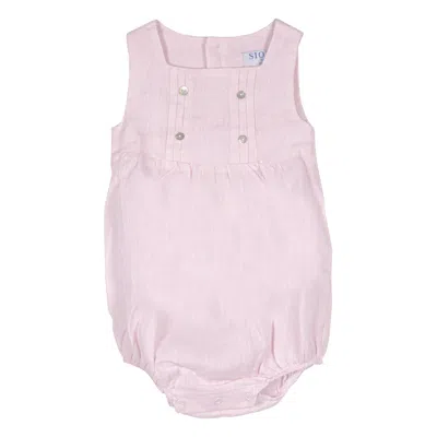 Siola Babies' Pagliaccetto Rosa Con Bottoni Decorativi