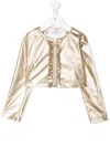 Siola Ruffle-trim Detail Jacket In Gold