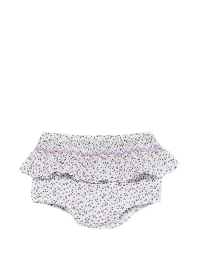 Siola Babies' Ruffled-detail Floral-print Bloomers In Multi