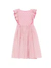 Siola Ruffled Patterned Dress In Pink