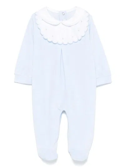 Siola Babies' Scallop-panel Pyjamas In Blue