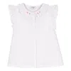 Siola Camicia Con Fiori Ricamati In Bianco
