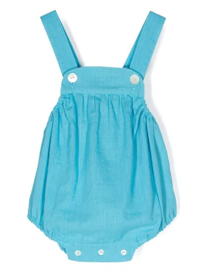 Siola Babies' Short Sleeveless Dungarees In Blue