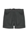 Siola Slip-on Cotton Shorts In Grey