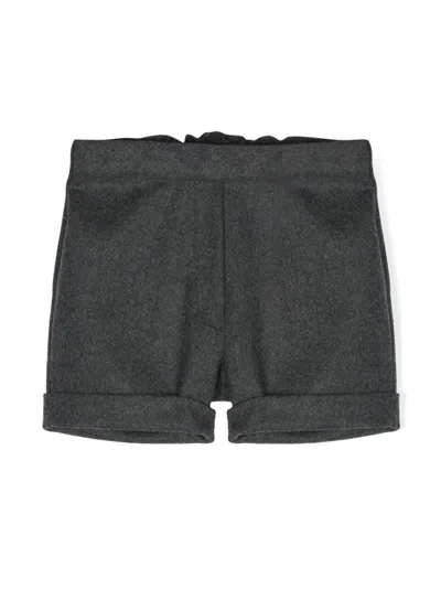 Siola Babies' Slip-on Cotton Shorts In Grey