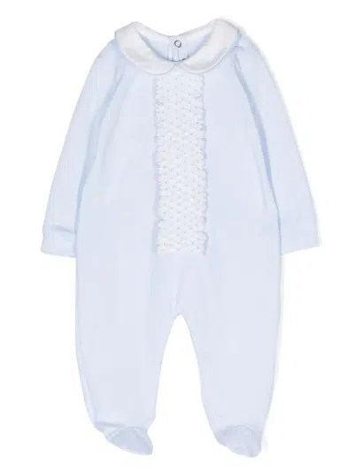 Siola Babies' Smocked-detail Pajamas In Blue