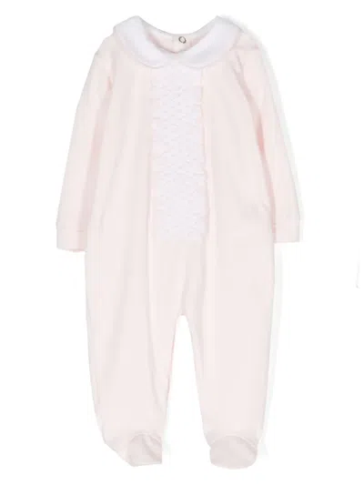 Siola Babies' Smocked-detail Pajamas In Pink