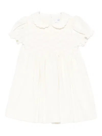 Siola Babies' Smocking-detail Dress In Neutral