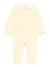 Siola Snap-button Smocked Babygrow In Yellow