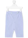 Siola Stripe-pattern Cotton Trousers In 蓝色