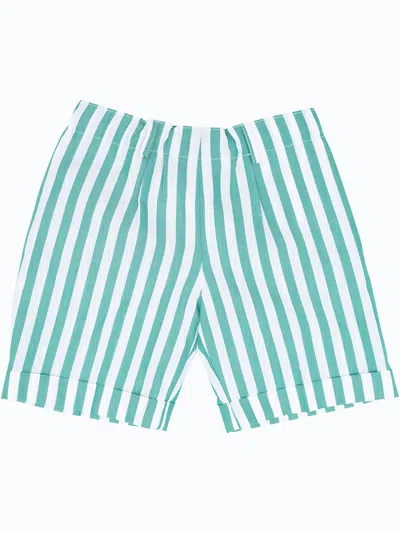 Siola Babies' Striped Bermuda In Verde