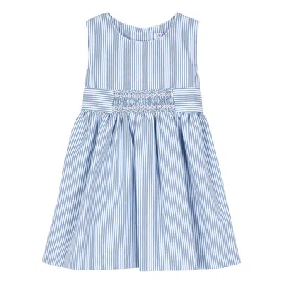 Siola Kids' Vestito Smanicato A Righe In Cielo