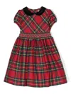 Siola Dress With Tartan Pattern In Red