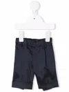 Siola Turn-up Cuff Detail Shorts In 蓝色