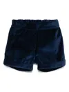 Siola Velvet Shorts In Blue