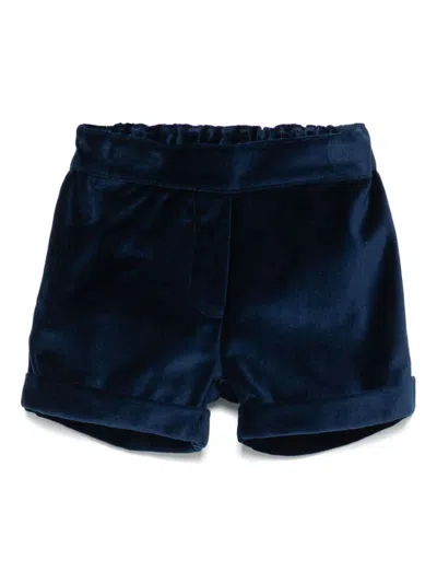 Siola Babies' Velvet Shorts In Blue