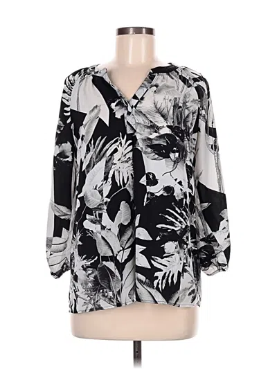 Pre-owned Sioni 3/4 Sleeve Blouse In Black
