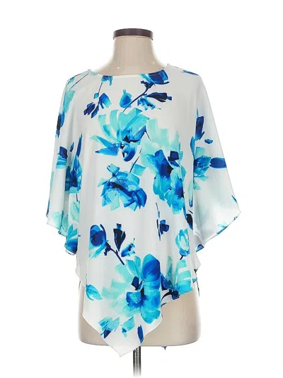 Pre-owned Sioni 3/4 Sleeve Blouse In Blue
