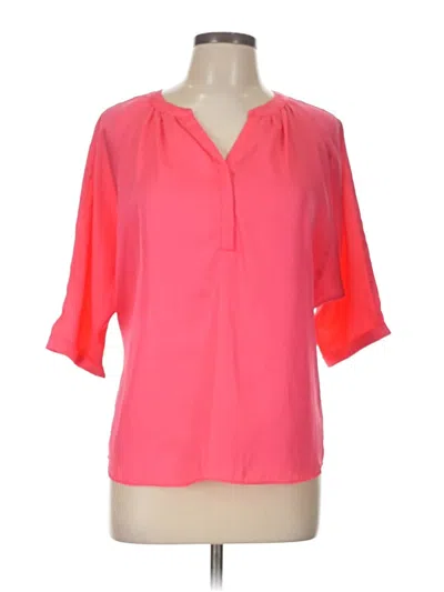 Pre-owned Sioni 3/4 Sleeve Blouse In Pink