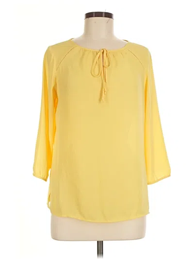 Pre-owned Sioni 3/4 Sleeve Blouse In Yellow