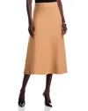 Sioni A Line Midi Skirt In Brown